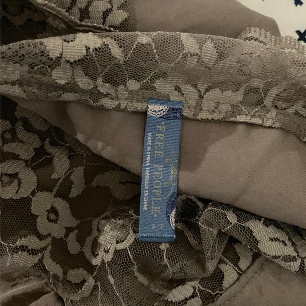Free People “Tea for Two” Lac Dress in Light Mauve Grey - Picture 4 of 6